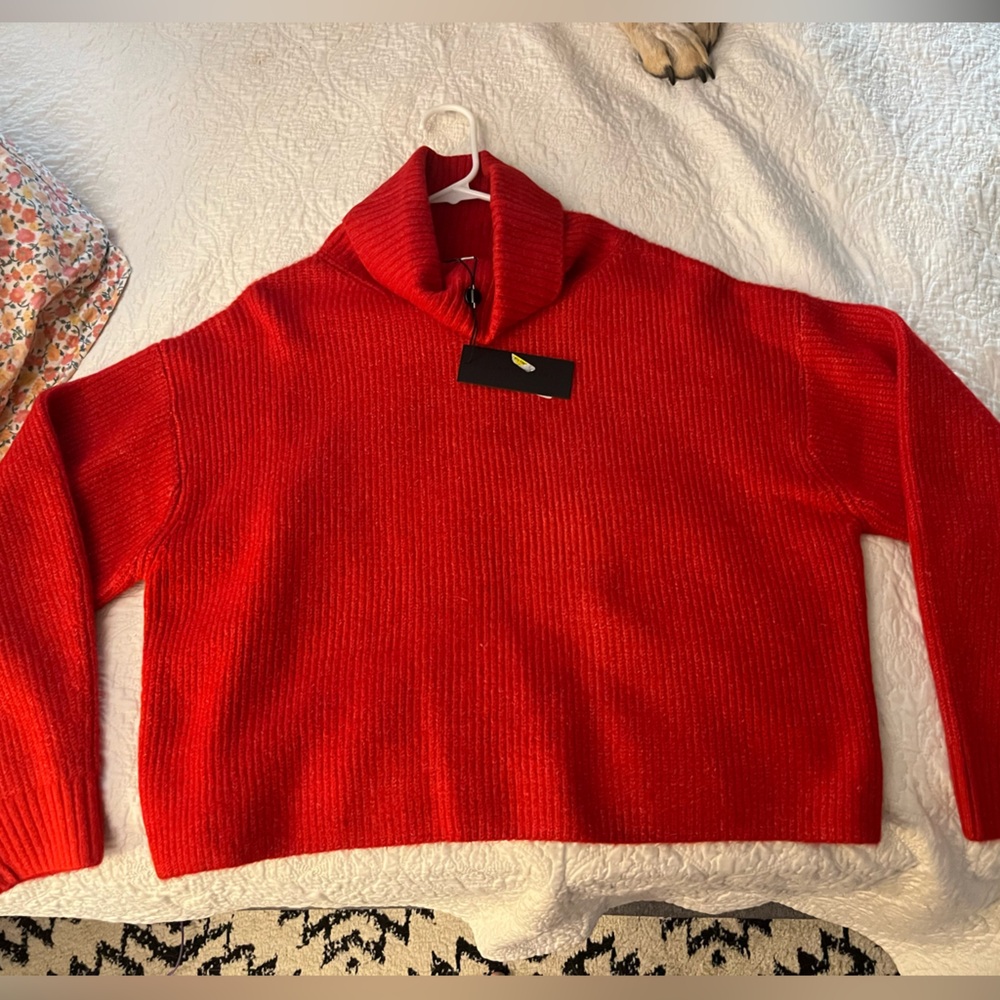 NWT Gianni Bini Oversized Cropped Turtleneck Sweater. So thick and cozy! Size L
